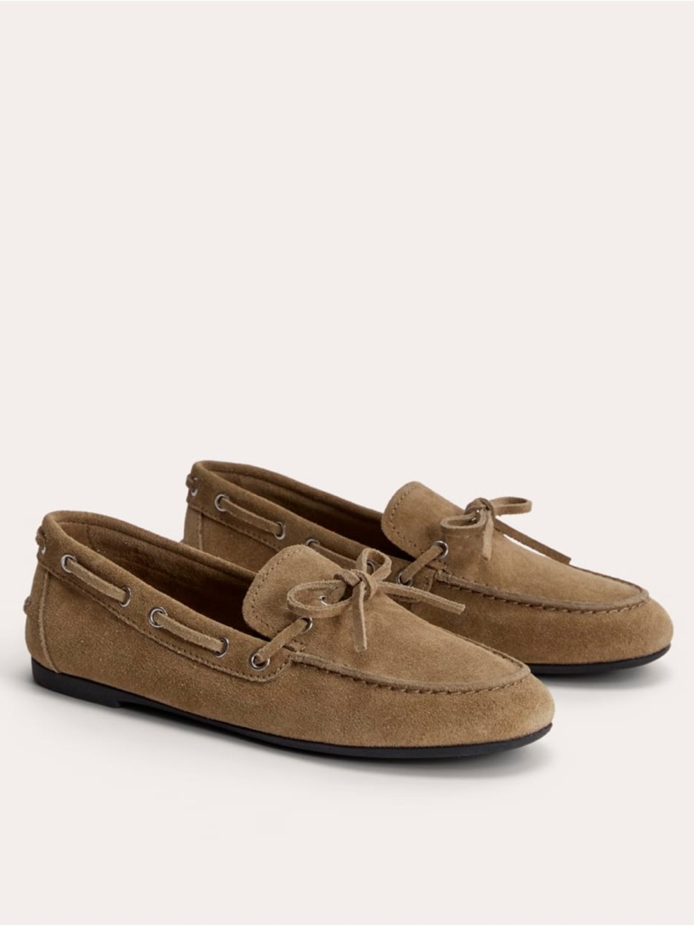 Everlane The Boat Shoe Suede Farro Brown Moccasin Loafers Size 7.5 New in Box